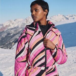 Stylish Pink Patterned Women's Jacket